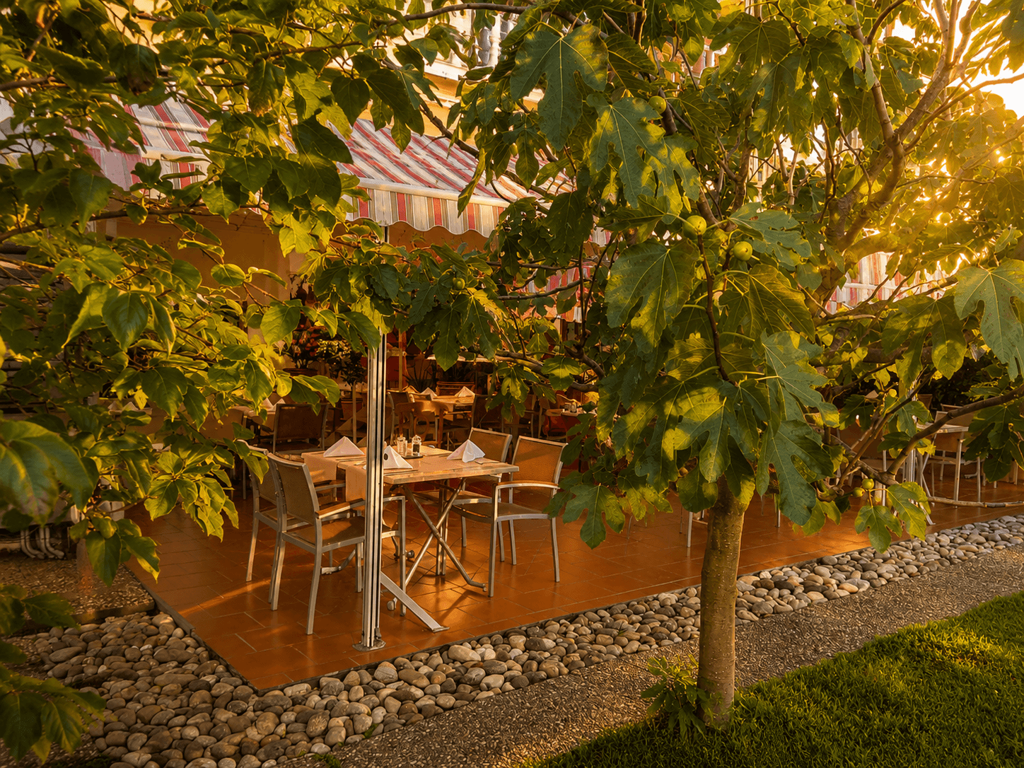 Restaurant Innenraum und Terrasse
